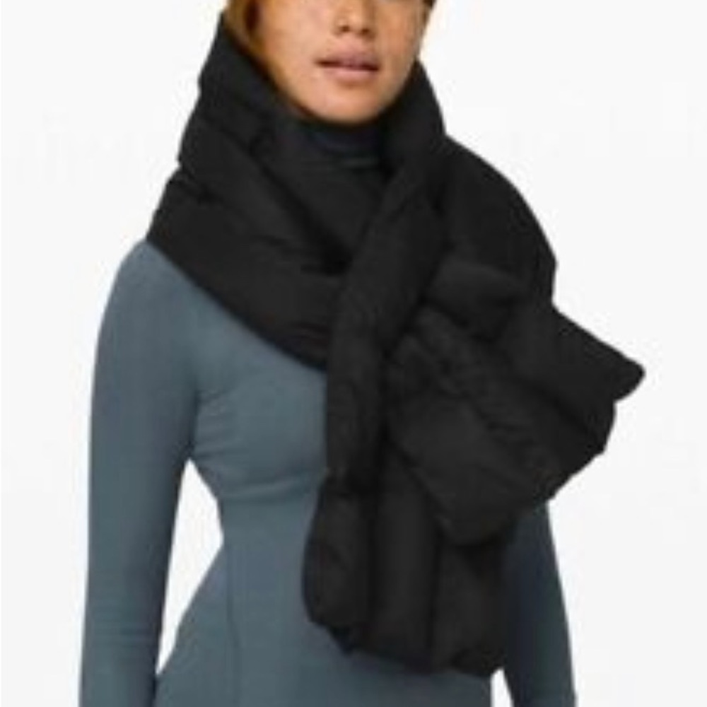 In Search Of- Lululemon black down scarf